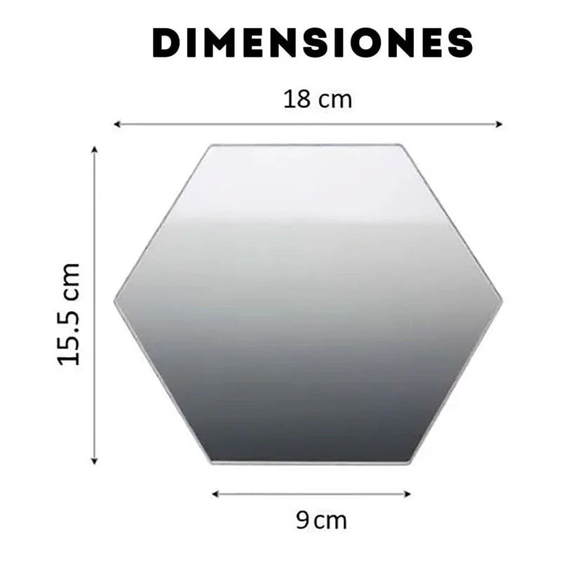 Set De 10 Espejos Hexagonales