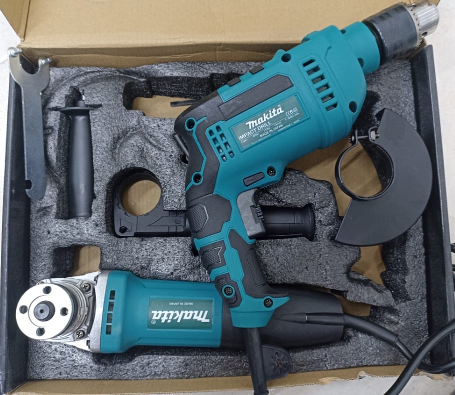 Combo Taladro percutor y Pulidora Makita