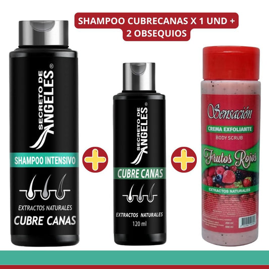 .Shampoo Cubre Canas SECRETO DE ÁNGELES + 2 OBSEQUIO
