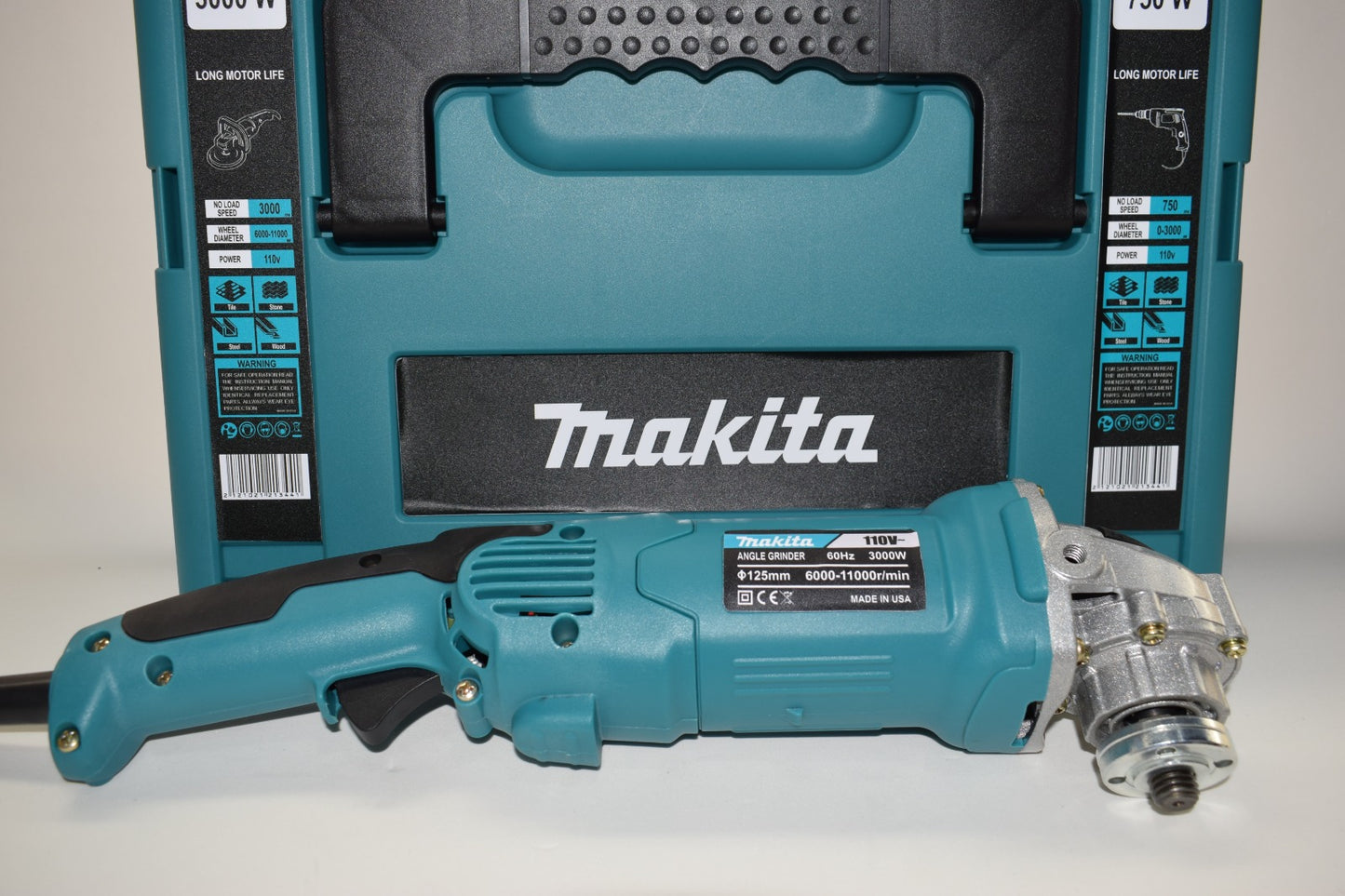Combo Taladro percutor y Pulidora Makita + Maletín
