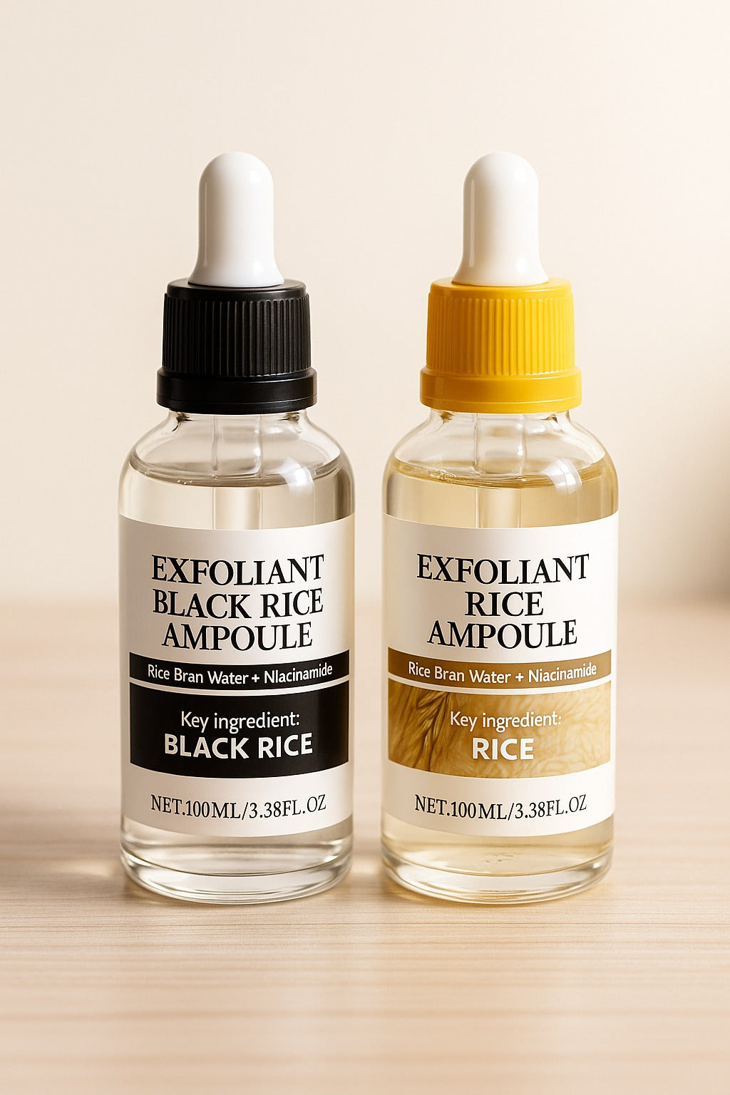 Dr Melaxin tratamiento Koreano Facial 2x1 - Ampolla de Arroz Blanco y Negro