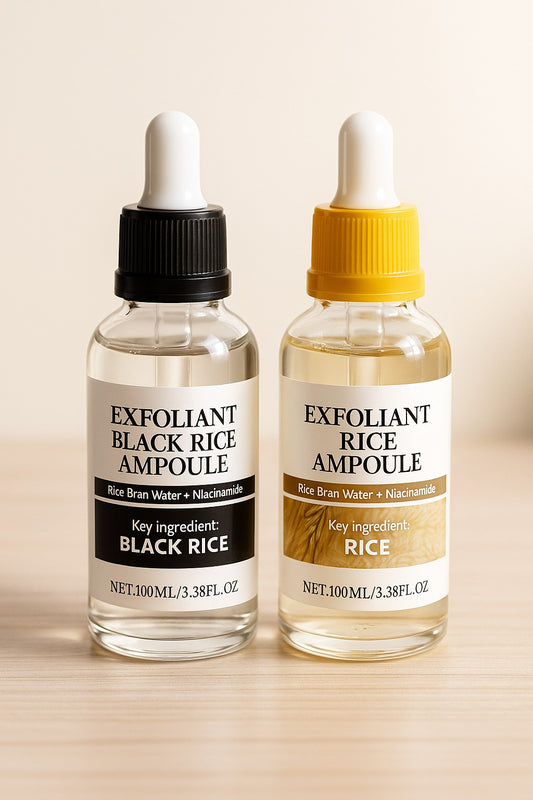 Dr Melaxin tratamiento Koreano Facial 2x1 - Ampolla de Arroz Blanco y Negro