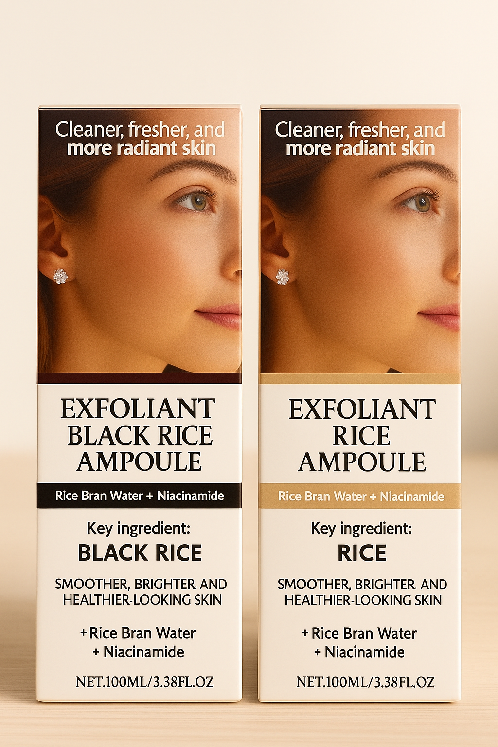 Dr Melaxin tratamiento Koreano Facial 2x1 - Ampolla de Arroz Blanco y Negro