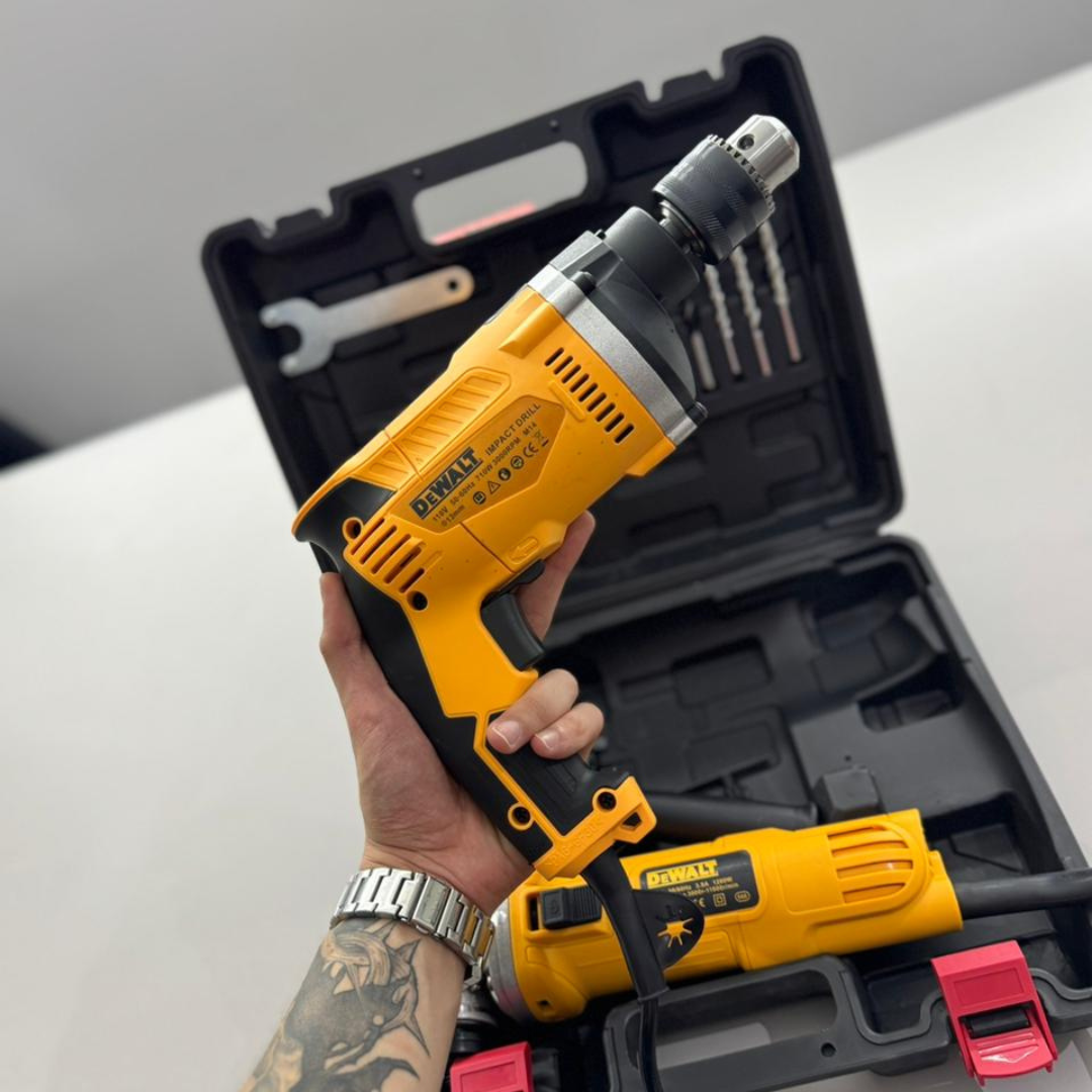 Kit Taladro + Pulidora Cableada DeWalt