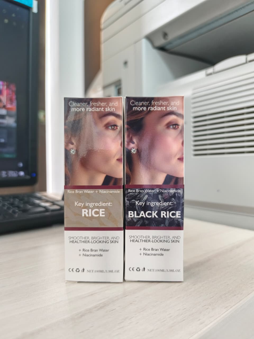 Dr Melaxin tratamiento Koreano Facial 2x1 - Ampolla de Arroz Blanco y Negro